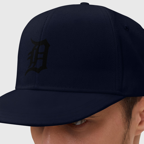 Кепка снепбек с прямым козырьком Detroit tigers, цвет темно-синий