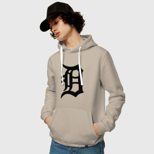 Мужская толстовка хлопок Detroit tigers, цвет миндальный - фото 3