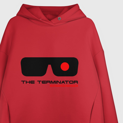 Женское худи Oversize хлопок The Terminator, цвет красный - фото 3