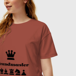 Женская футболка хлопок Oversize Grandmaster - фото 2