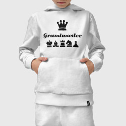 Костюм с принтом Grandmaster для ребенка, вид на модели спереди №3. Цвет основы: белый