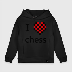 Детское худи Oversize хлопок I love chess