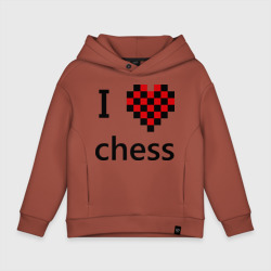 Детское худи Oversize хлопок I love chess