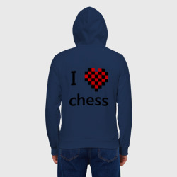 Мужская толстовка на молнии хлопок I love chess - фото 2