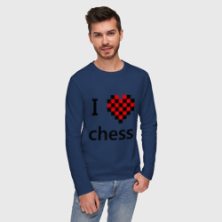 Мужской лонгслив хлопок I love chess - фото 2