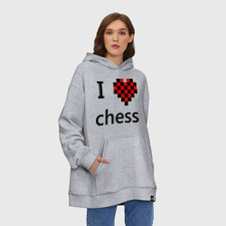 Худи SuperOversize хлопок I love chess - фото 2