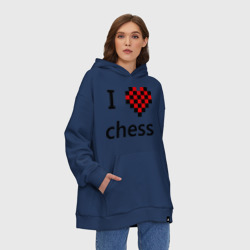 Худи SuperOversize хлопок I love chess - фото 2