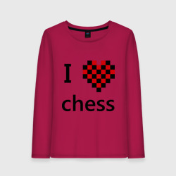 Женский лонгслив хлопок I love chess