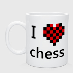 Кружка керамическая I love chess