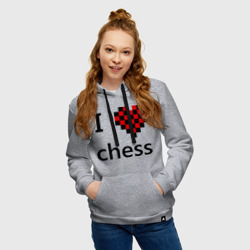 Женская толстовка хлопок I love chess - фото 2