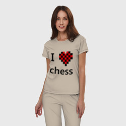 Женская пижама хлопок I love chess - фото 2