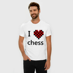 Мужская футболка хлопок Slim I love chess - фото 2