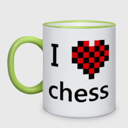 Кружка двухцветная I love chess