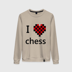 Женский свитшот хлопок I love chess