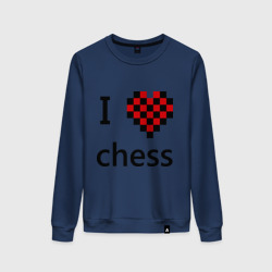 Женский свитшот хлопок I love chess