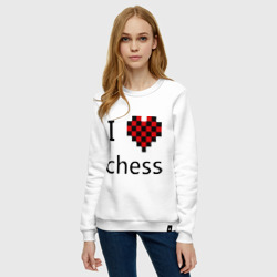 Женский свитшот хлопок I love chess - фото 2