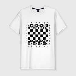 Мужская футболка хлопок Slim Шахматная достка