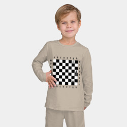 Детская пижама с лонгсливом хлопок Шахматная комбинация 1 - фото 2