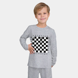 Детская пижама с лонгсливом хлопок Комбинация шах и мат - фото 2