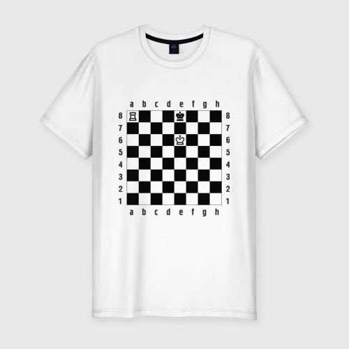 Мужская футболка хлопок Slim Комбинация шах и мат