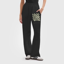 Женские брюки oversize без начеса хлопок Комбинация на отвлечение - фото 2