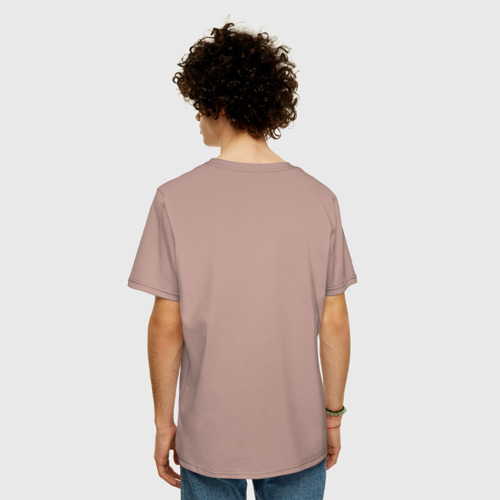 Мужская футболка хлопок Oversize Мы слишком редко видимся, цвет пыльно-розовый - фото 4