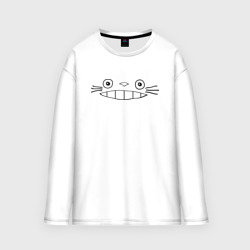 Женский лонгслив oversize хлопок Totoro face