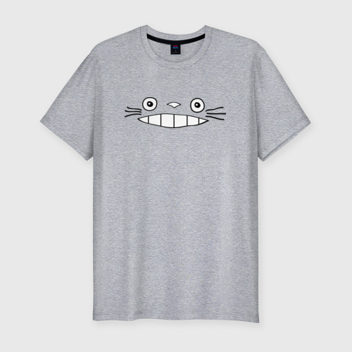 Мужская футболка хлопок Slim с принтом Totoro face, вид спереди #2