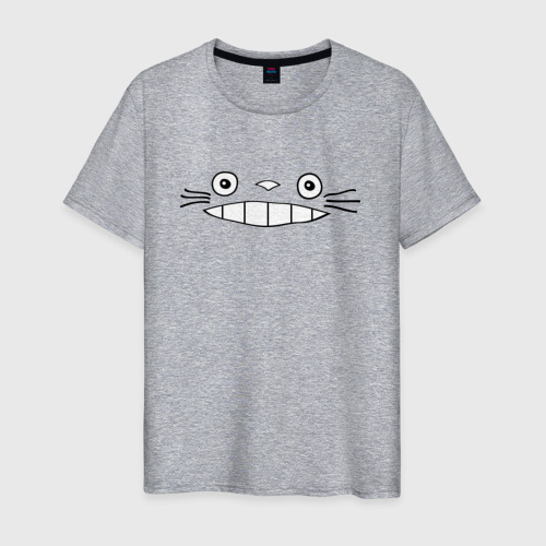 Мужская футболка хлопок с принтом Totoro face, вид спереди #2