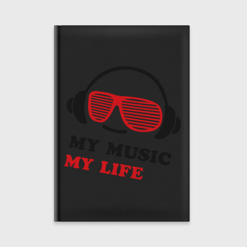 Ежедневник с принтом My music my life, вид спереди №1