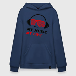 Худи SuperOversize хлопок My music my life