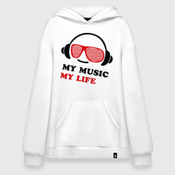 Худи SuperOversize хлопок My music my life