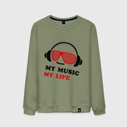 Мужской свитшот хлопок My music my life