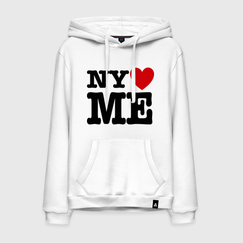 Мужская толстовка хлопок Ny love me нью йорк любит меня, цвет белый