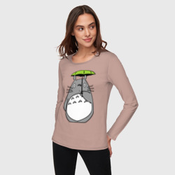 Женский лонгслив хлопок Totoro с зонтом - фото 2