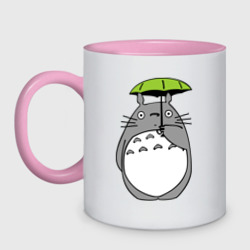 Кружка двухцветная Totoro с зонтом