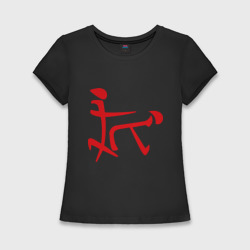 Женская футболка хлопок Slim Иероглиф любви