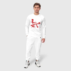 Мужской костюм хлопок Иероглиф любви - фото 2