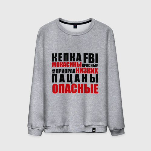 Мужской свитшот хлопок кепка FBI, мокасины красные Фото 01 Мужской свитшот хлопок кепка FBI, мокасины красные Фото 01