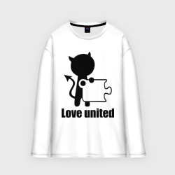 Мужской лонгслив oversize хлопок Love united мужская