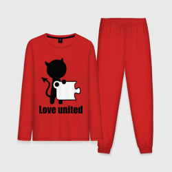 Мужская пижама с лонгсливом хлопок Love united мужская