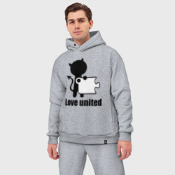 Мужской костюм oversize хлопок Love united мужская - фото 2