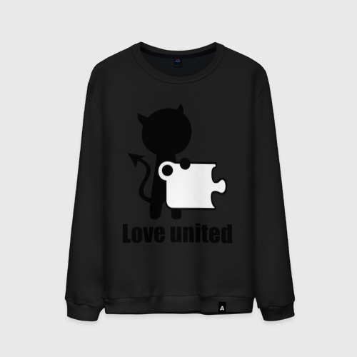 Мужской свитшот хлопок Love united мужская, цвет черный