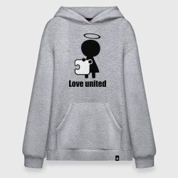 Худи SuperOversize хлопок Love united женская