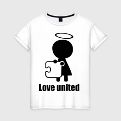 Love united женская – Футболка из хлопка с принтом купить со скидкой в -20%