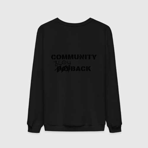 Мужской свитшот хлопок Community blowback, цвет черный - фото 2
