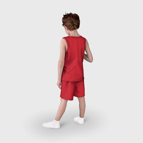 Детская пижама с шортами хлопок Колючее сердце расцвело, цвет красный - фото 4