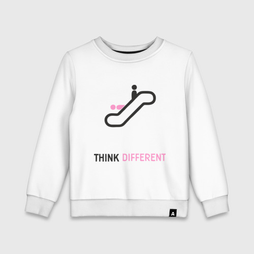 Детский свитшот хлопок Think Different, цвет белый