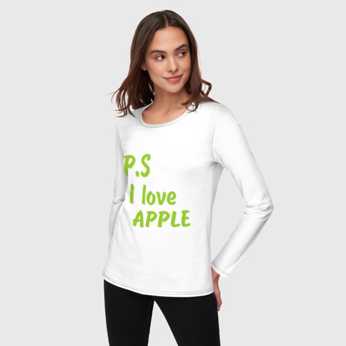 Женский лонгслив хлопок P.S I love apple - фото 3