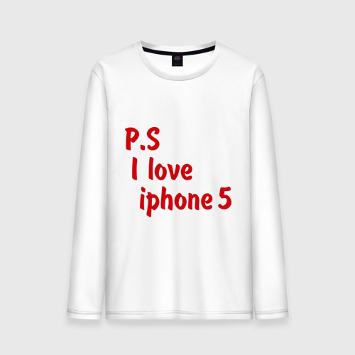 Мужской лонгслив хлопок P.S I love iphon 5